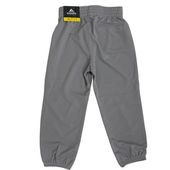 Augusta Gray Elastic Waistband Baseball Pants Size Youth Medium (10/12) NWT - Picture 2 of 3